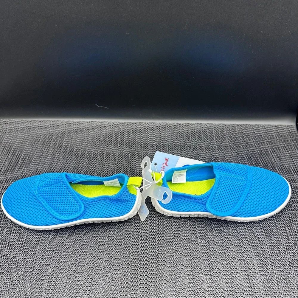 Cat & Jack Toddler Teddy Slip-On Water Shoes Blue Mesh Size L 9/10 NWT